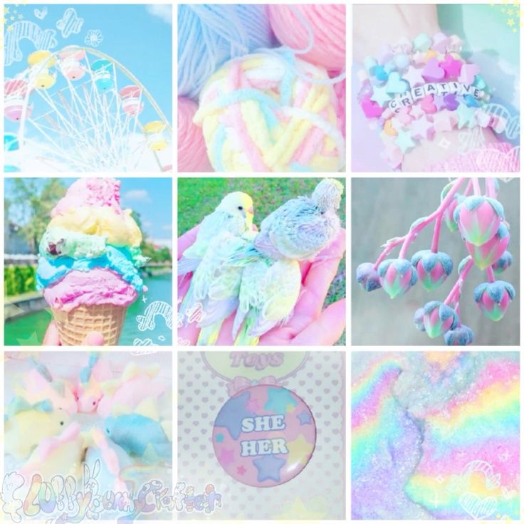 Pastel bird F2U moodboard